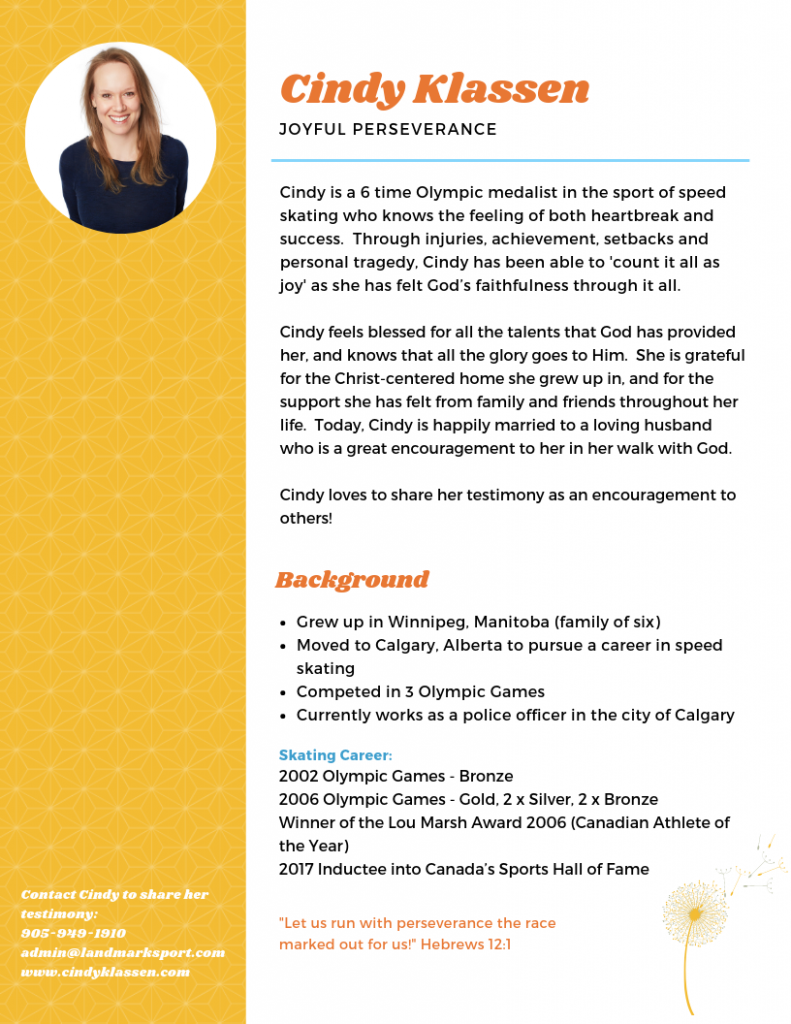 Cindy Klassen Public Speaking One-Sheet 2